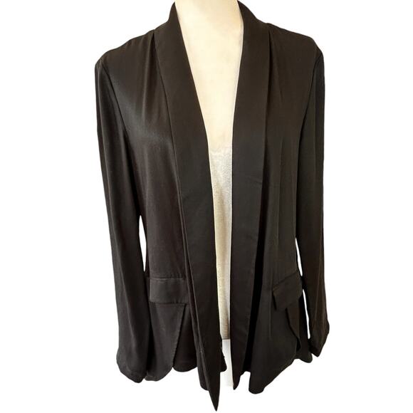 Garnet Hill Jacket Medium Black Rhinestone Whimsigoth Party Heart Wings Rock - Picture 3 of 13